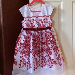 Red and white sparkle holiday dress